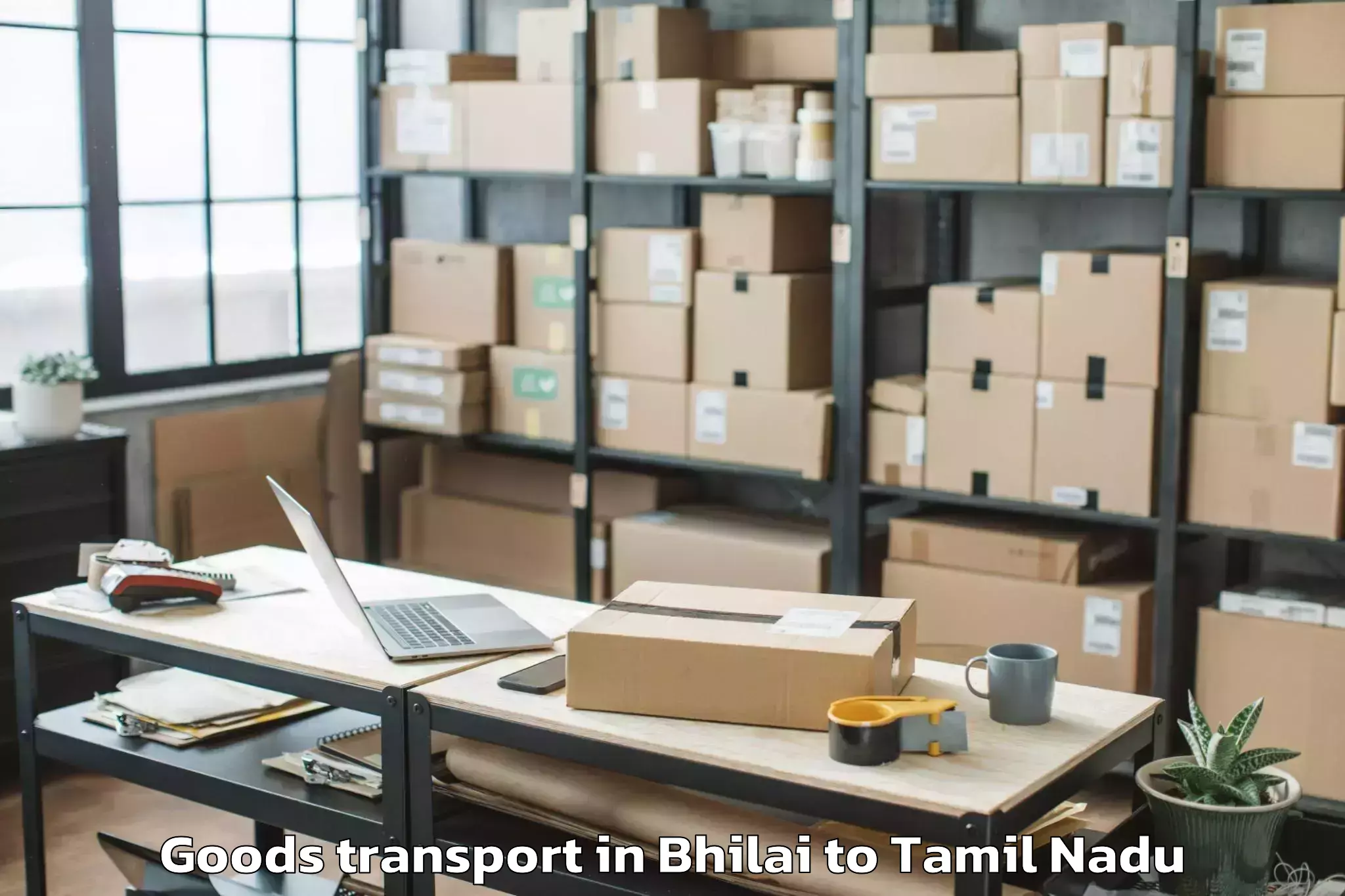 Professional Bhilai to Thirukkuvalai Goods Transport